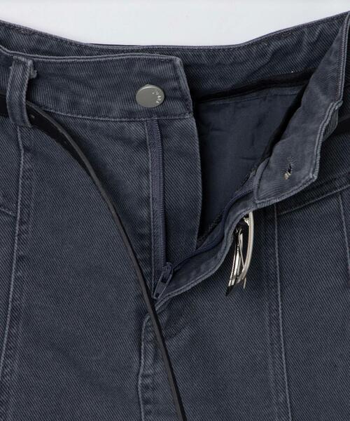 Figments（フィグメンツ）の「ベルト付きデニムプリーツミニスカート（デニムスカート・レディース・グレー/ブラック・SMALL/MEDIUM）」の22枚目の写真