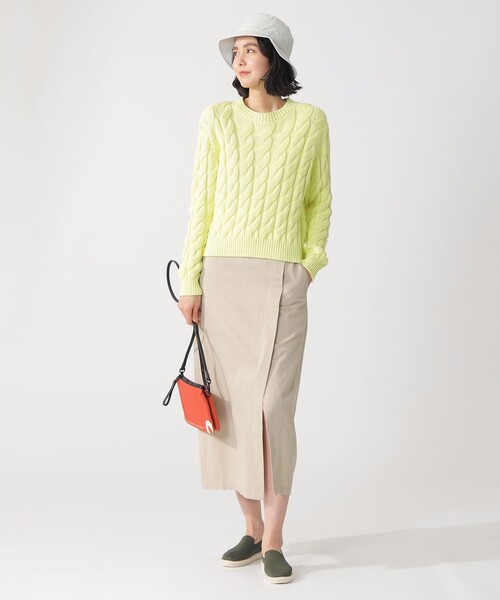 ECOALF(エコアルフ)の「TIL ケーブルニット / TIL KNITTED SWEATER(ニット/セーター・レディース・イエロー/ホワイト系その他・S/XS)」の4枚目の写真