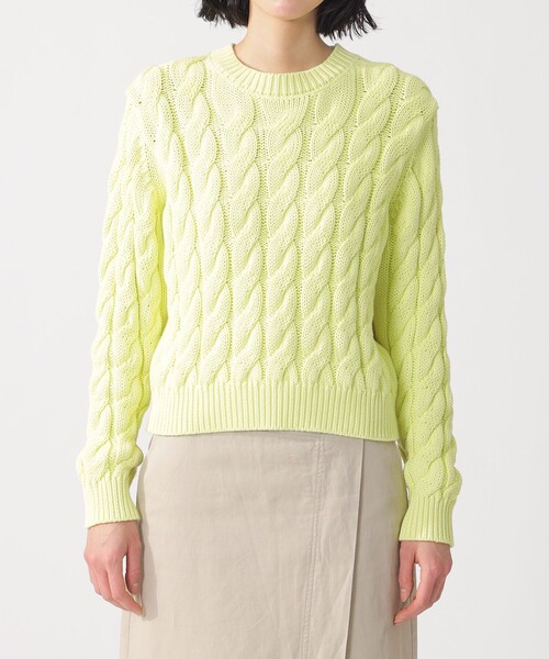 ECOALF(エコアルフ)の「TIL ケーブルニット / TIL KNITTED SWEATER(ニット/セーター・レディース・イエロー/ホワイト系その他・S/XS)」の6枚目の写真