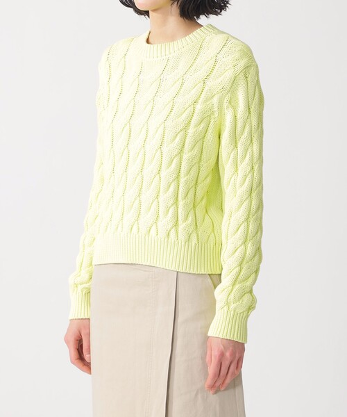 ECOALF(エコアルフ)の「TIL ケーブルニット / TIL KNITTED SWEATER(ニット/セーター・レディース・イエロー/ホワイト系その他・S/XS)」の7枚目の写真
