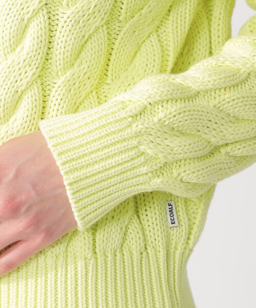 ECOALF(エコアルフ)の「TIL ケーブルニット / TIL KNITTED SWEATER(ニット/セーター・レディース・イエロー/ホワイト系その他・S/XS)」の9枚目の写真