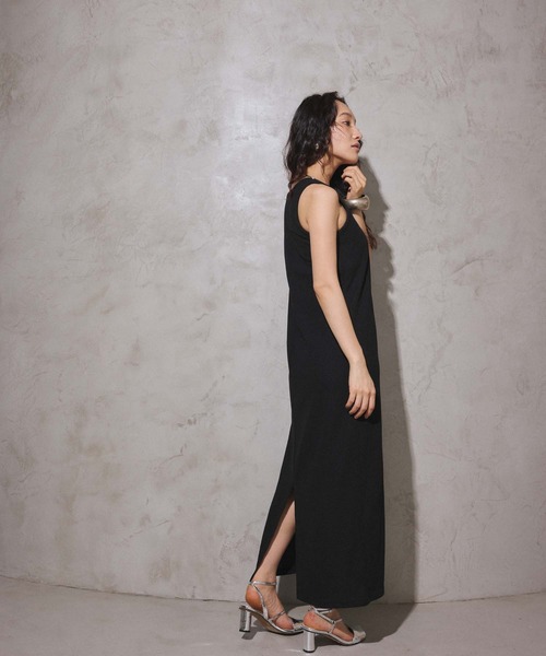 Edit Sheen（エディットシーン）の「カップ付きワッフルマキシワンピース（ワンピース・レディース・ブラック/モカ・M/S）」の8枚目の写真