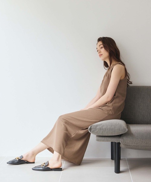 Edit Sheen（エディットシーン）の「カップ付きワッフルマキシワンピース（ワンピース・レディース・ブラック/モカ・M/S）」の15枚目の写真