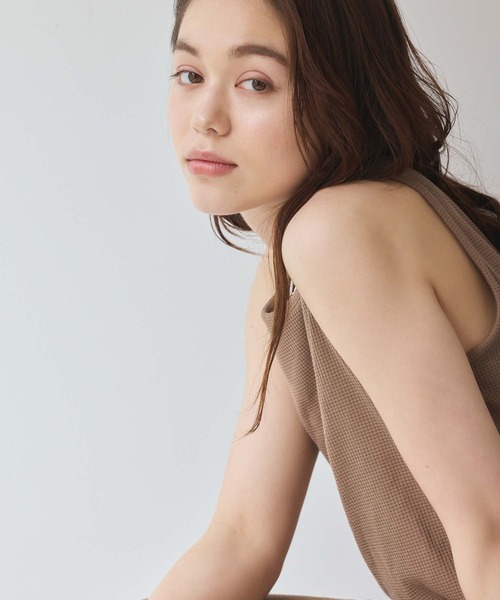 Edit Sheen（エディットシーン）の「カップ付きワッフルマキシワンピース（ワンピース・レディース・ブラック/モカ・M/S）」の17枚目の写真