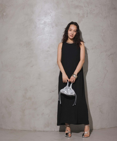 Edit Sheen（エディットシーン）の「カップ付きワッフルマキシワンピース（ワンピース・レディース・ブラック/モカ・M/S）」の9枚目の写真