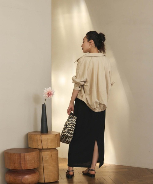 Edit Sheen（エディットシーン）の「カップ付きワッフルマキシワンピース（ワンピース・レディース・ブラック/モカ・M/S）」の5枚目の写真