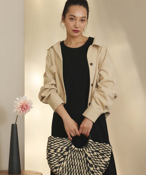 Edit Sheen（エディットシーン）の「カップ付きワッフルマキシワンピース（ワンピース・レディース・ブラック/モカ・M/S）」の6枚目の写真