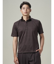 Perfect Suit FActory | シャドーチェック　ポロシャツ【ビジネス対応可】カッタウェイ　ブラック/ホワイト/ネイビー/ブラウン(ポロシャツ)