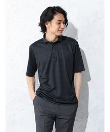 Perfect Suit FActory | シャドーチェック ポロシャツ【ビジネス対応可】カッタウェイ ブラック/ホワイト/ネイビー/ブラウン(ポロシャツ)