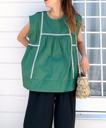 Q | コットンギャザーブラウス(シャツ/ブラウス)