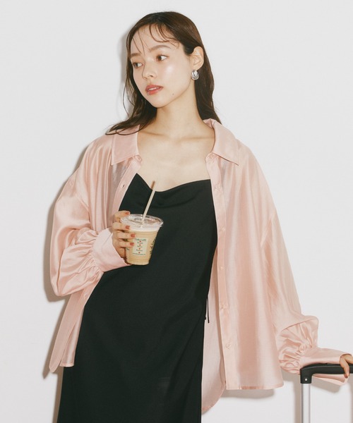 【セール】◇ボリュームスリーブシアーシャツ(シャツ/ブラウス)|JILL by JILL STUART(ジルバイジルスチュアート)