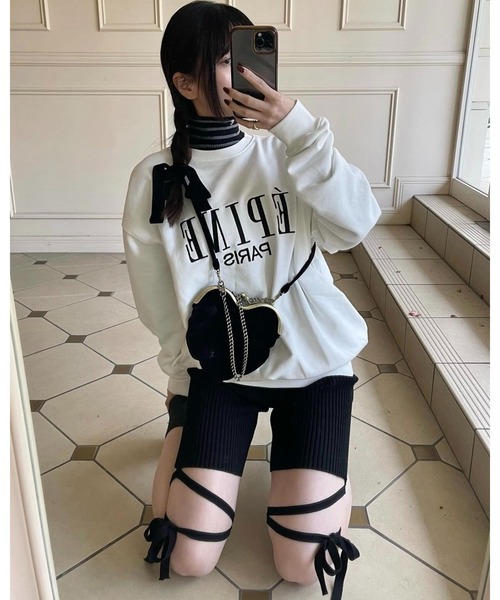 epine（エピヌ）の「ribbon rib knit half leggings（その他パンツ