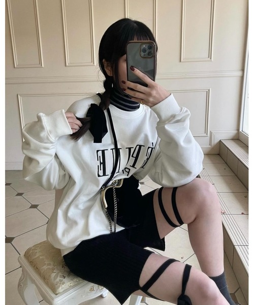 epine（エピヌ）の「ribbon rib knit half leggings（その他パンツ・レディース・グレー/アイボリー/ブラック・FREE）」の17枚目の写真