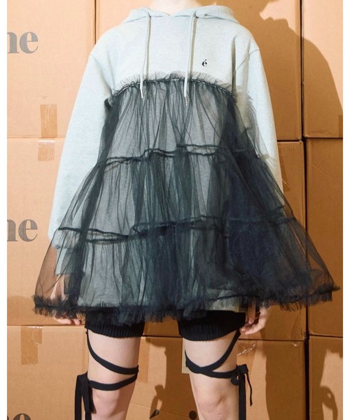 épine label tulle rib onepice black dot epine（エピヌ）の「ribbon rib knit half leggings（その他パンツ