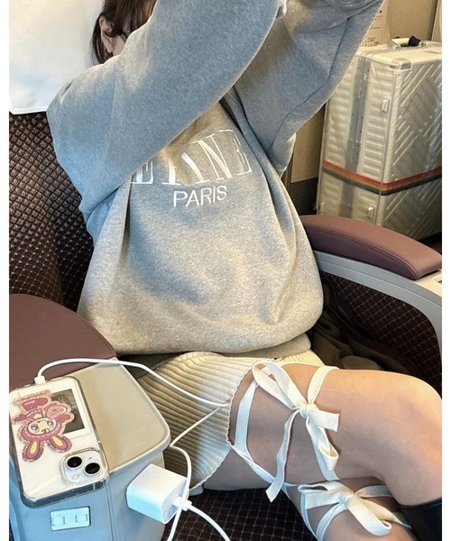 epine（エピヌ）の「ribbon rib knit half leggings（その他パンツ・レディース・グレー/アイボリー/ブラック・FREE）」の7枚目の写真