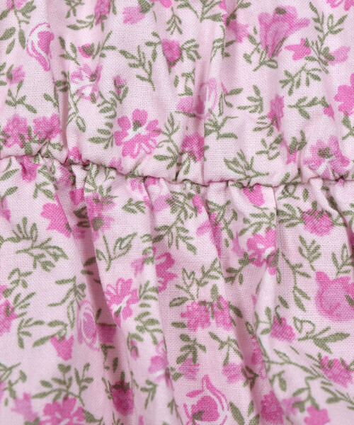 【セール】ローン花柄レイヤードデザイン長袖Tシャツ+パンツセット(80~90cm)（その他ベビーウェア）｜BeBe（ベベ）