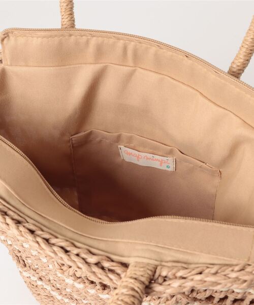 anap mimpi（アナップミンピ）の「雑材デザインタッセルバッグ（かごバッグ・レディース・ブラウン・FREE）」の11枚目の写真