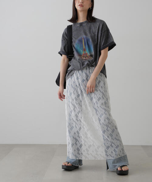 FREE'S MART（フリーズマート）の「PARISプリントTシャツ（Tシャツ/カットソー・レディース・ブラック・FREE）」の5枚目の写真