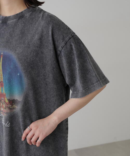 FREE'S MART（フリーズマート）の「PARISプリントTシャツ（Tシャツ/カットソー・レディース・ブラック・FREE）」の13枚目の写真