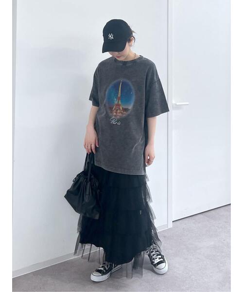 FREE'S MART（フリーズマート）の「PARISプリントTシャツ（Tシャツ/カットソー・レディース・ブラック・FREE）」の19枚目の写真