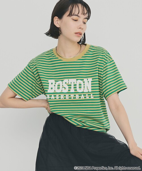 NBA（エヌビーエー）の「NBA別注ロゴプリントTシャツ（Tシャツ/カットソー・レディース・コバルトブルー/その他1/その他3/ダークグレー/その他2/オフホワイト・M/L）」の5枚目の写真