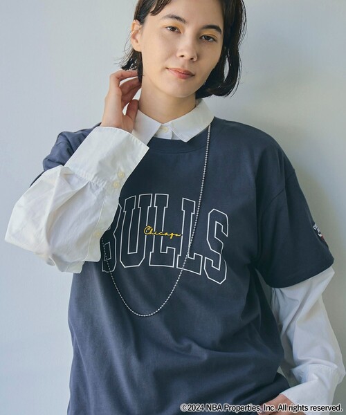 NBA（エヌビーエー）の「NBA別注ロゴプリントTシャツ（Tシャツ/カットソー・レディース・コバルトブルー/その他1/その他3/ダークグレー/その他2/オフホワイト・M/L）」の20枚目の写真