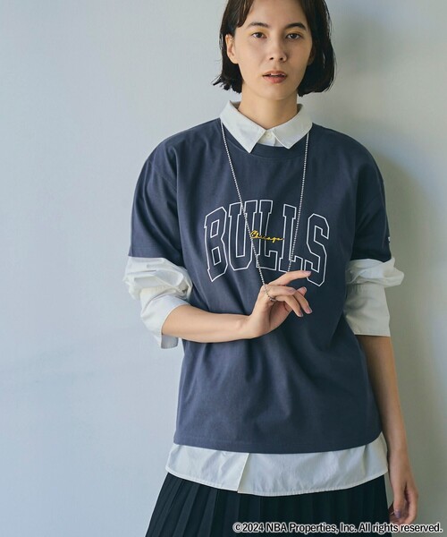 NBA（エヌビーエー）の「NBA別注ロゴプリントTシャツ（Tシャツ/カットソー・レディース・コバルトブルー/その他1/その他3/ダークグレー/その他2/オフホワイト・M/L）」の18枚目の写真