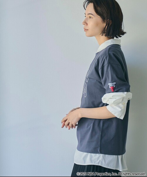 NBA（エヌビーエー）の「NBA別注ロゴプリントTシャツ（Tシャツ/カットソー・レディース・コバルトブルー/その他1/その他3/ダークグレー/その他2/オフホワイト・M/L）」の17枚目の写真