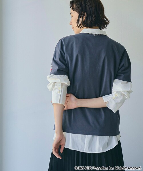 NBA（エヌビーエー）の「NBA別注ロゴプリントTシャツ（Tシャツ/カットソー・レディース・コバルトブルー/その他1/その他3/ダークグレー/その他2/オフホワイト・M/L）」の16枚目の写真