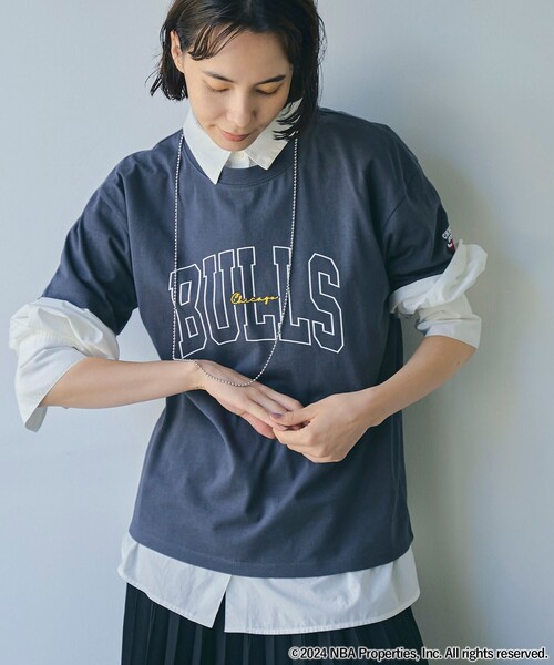 NBA（エヌビーエー）の「NBA別注ロゴプリントTシャツ（Tシャツ/カットソー・レディース・コバルトブルー/その他1/その他3/ダークグレー/その他2/オフホワイト・M/L）」の15枚目の写真