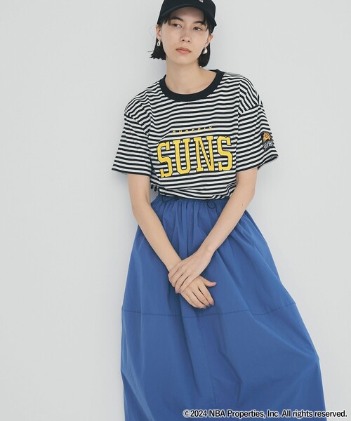 NBA（エヌビーエー）の「NBA別注ロゴプリントTシャツ（Tシャツ/カットソー・レディース・コバルトブルー/その他1/その他3/ダークグレー/その他2/オフホワイト・M/L）」の10枚目の写真