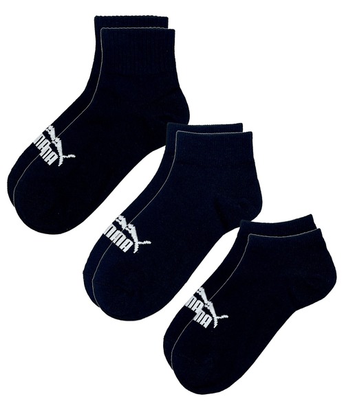 PUMA（プーマ）の「PUMA/プーマ 3足セット 靴下 ショート丈 アンクル丈 くるぶし ソックス ブランド ロゴ つま先かかと補強 子供用 くつした 19cm 20cm 21cm 22cm 23cm（ソックス/靴下・キッズ・ホワイト/ブラック・19-21cm/21-23cm）」の9枚目の写真