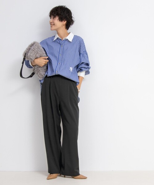 NOLLEY’S（ノーリーズ）の「スパンコール刺繍ストライプ2WAYシャツ（シャツ/ブラウス・レディース・ブルー系その他/ブルー系その他6・38）」の16枚目の写真