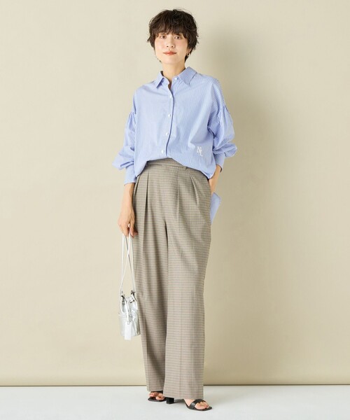 NOLLEY’S（ノーリーズ）の「スパンコール刺繍ストライプ2WAYシャツ（シャツ/ブラウス・レディース・ブルー系その他/ブルー系その他6・38）」の18枚目の写真