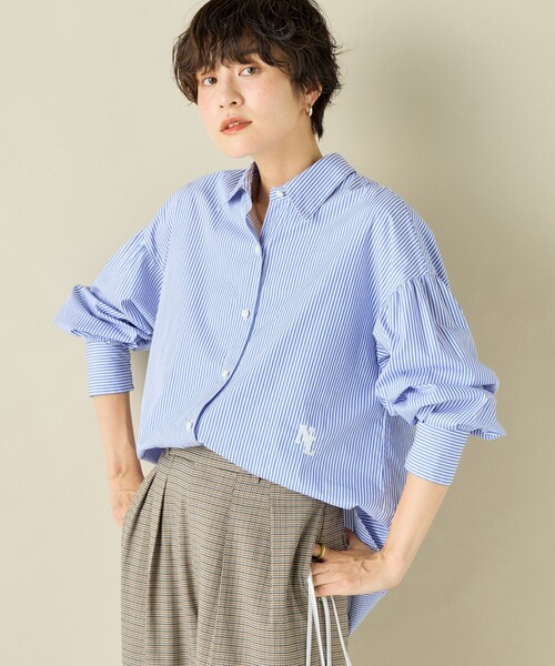 NOLLEY’S（ノーリーズ）の「スパンコール刺繍ストライプ2WAYシャツ（シャツ/ブラウス・レディース・ブルー系その他/ブルー系その他6・38）」の20枚目の写真