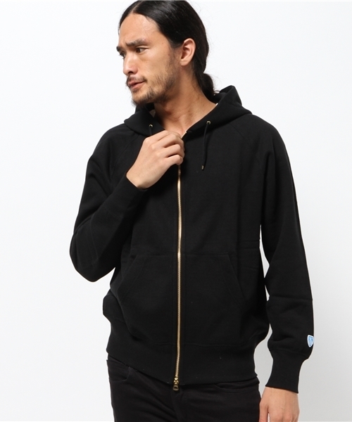 ORCIVAL(オーシバル)の「【ORCIVAL】フレンチテリー裏毛パーカー(パーカー・メンズ・グレー/ブラック・MEDIUM/LARGE)」の2枚目の写真