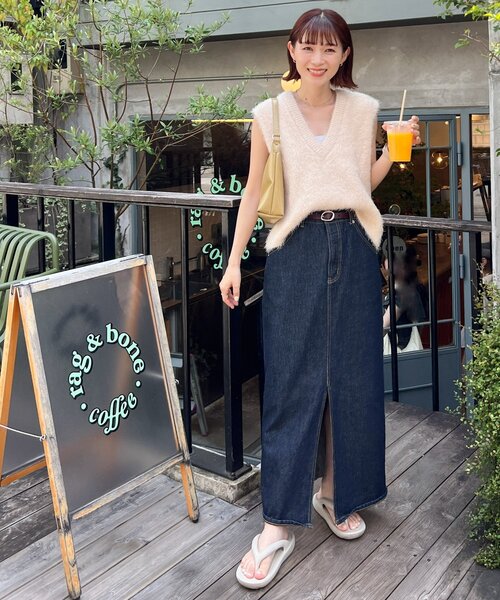 DISCOAT(ディスコート)の「【こなれ感UP/365日活躍!】前後2WAYフェザーヤーンショートベスト(ベスト・レディース・ブラック/アイボリー/チャコールグレー/ベージュ/モカ/ブラウン・FREE)」の20枚目の写真