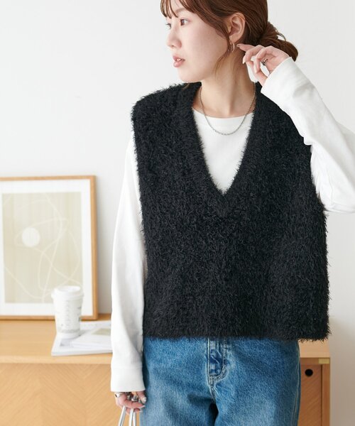 d.i.a ショート丈ベスト　黒 テーラードショート丈ベスト[sd015] | レディースファッション通販の