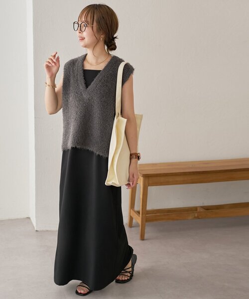 セール】【こなれ感UP/365日活躍！】前後2WAYフェザーヤーンショート