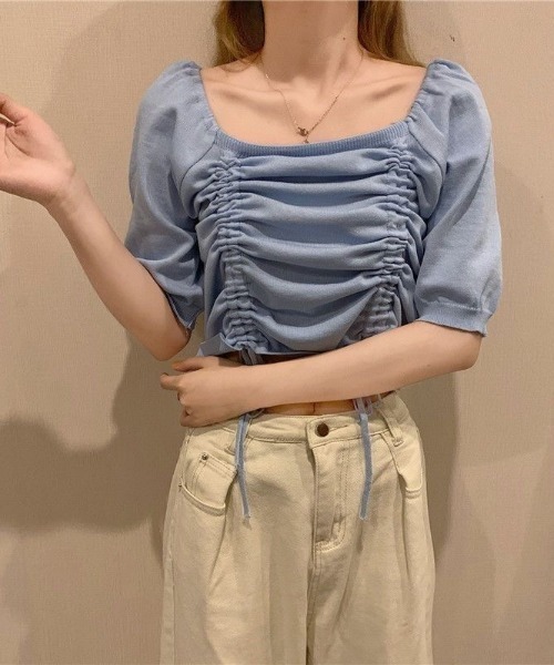 完売品♡Randy♡2wayストリングコアニットトップス 2wayストリングコアニットトップス – Randy