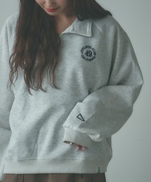 BLANK　 | ▲Embroidered Half Zip Sweatshirt / 刺繍ハーフジップスウェット(スウェット)