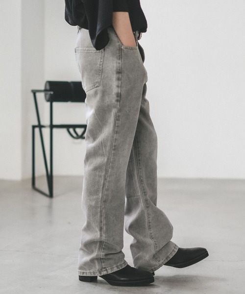 Shoowtime(ショウタイム)の「ビンテージウォッシュフレアデニムパンツ(デニムパンツ・メンズ・ライトブルー/ブルー/グレー系/ブルー系/イエロー系/ブラック・SMALL/MEDIUM/LARGE/X-LARGE)」の16枚目の写真