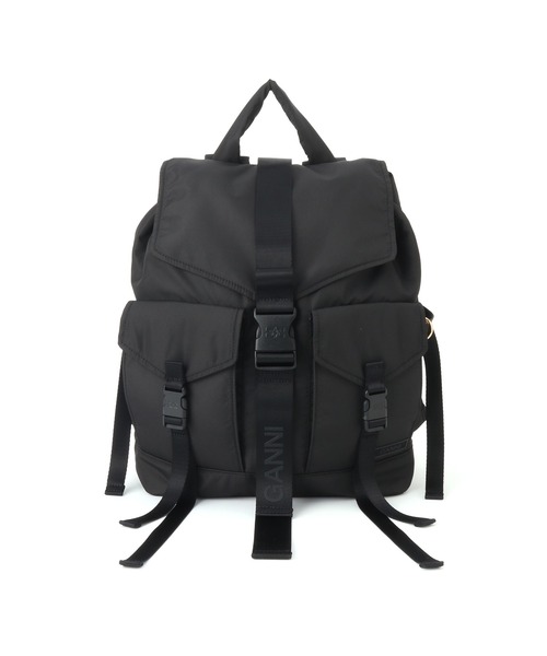 ADAM ET ROPE'(アダムエロペ)の「【GANNI(ガニー)】Recycled Tech Backpack(バックパック/リュック・レディース・ブラック・FREE)」の2枚目の写真