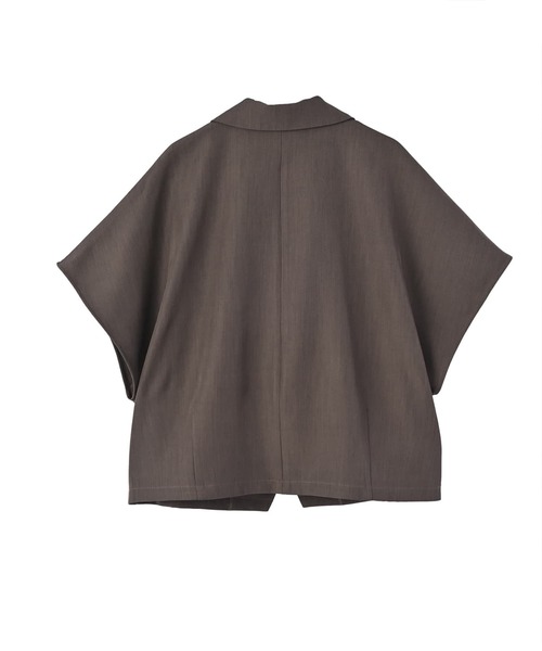 STYLE DELI(スタイルデリ)の「【BLK001】ハーフスリーブジャケット(テーラードジャケット・レディース・チャコールグレー/ブラック・FREE)」の22枚目の写真
