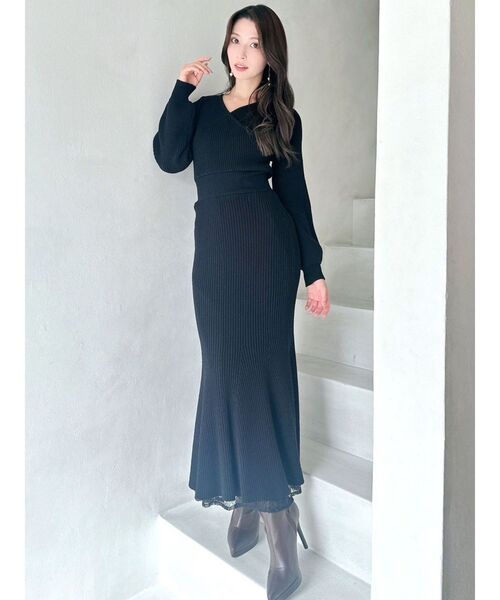 RESEXXY（リゼクシー）の「【WEB限定】カシュクールマーメイドワンピース（ワンピース・レディース・アイボリー/ブラック/ラベンダー/ピンク・FREE）」の11枚目の写真