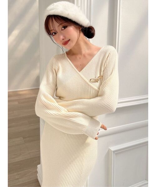 RESEXXY（リゼクシー）の「【WEB限定】カシュクールマーメイドワンピース（ワンピース・レディース・アイボリー/ブラック/ラベンダー/ピンク・FREE）」の21枚目の写真