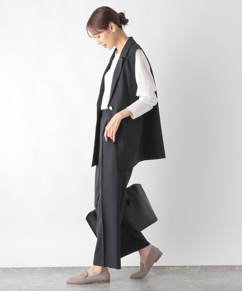 GLOBAL WORK（グローバルワーク）の「お手入れらくらくSET UPジレ/135720（ベスト・レディース・モカ/スミクロ/ネイビー・FREE）」の19枚目の写真