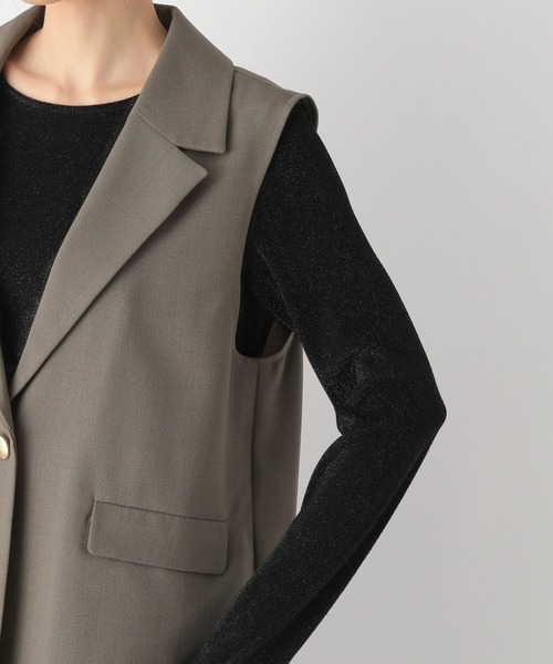 GLOBAL WORK（グローバルワーク）の「お手入れらくらくSET UPジレ/135720（ベスト・レディース・モカ/スミクロ/ネイビー・FREE）」の10枚目の写真