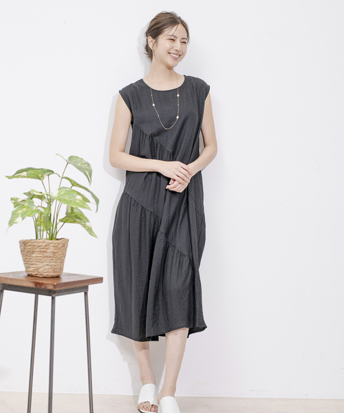 【セール】エステルスラブバイヤスギャザーワンピース（ワンピース）｜Jayro（ジャイロ）