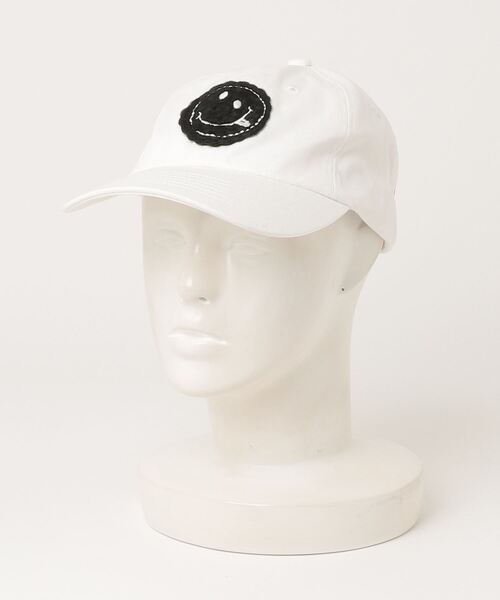 STUD MUFFIN(スタッドマフィン)の「STUD MUFFIN/スタッドマフィン/カギ編みスマイル&ワッペン コットンCAP(キャップ・メンズ・ホワイト/ブラック・F)」の9枚目の写真